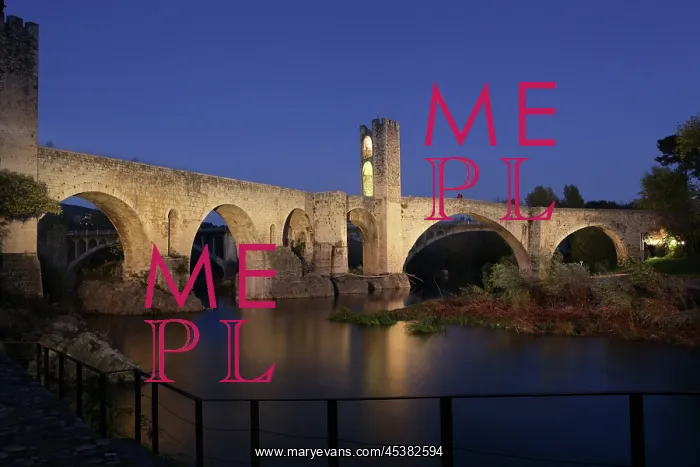 : Romanesque bridge over the Fluvia river, Besalu : Romanesque bridge over the Fluvia river, Besalu