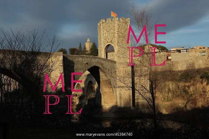 : Romanesque bridge over the Fluvia river, Besalu : Romanesque bridge over the Fluvia river, Besalu
