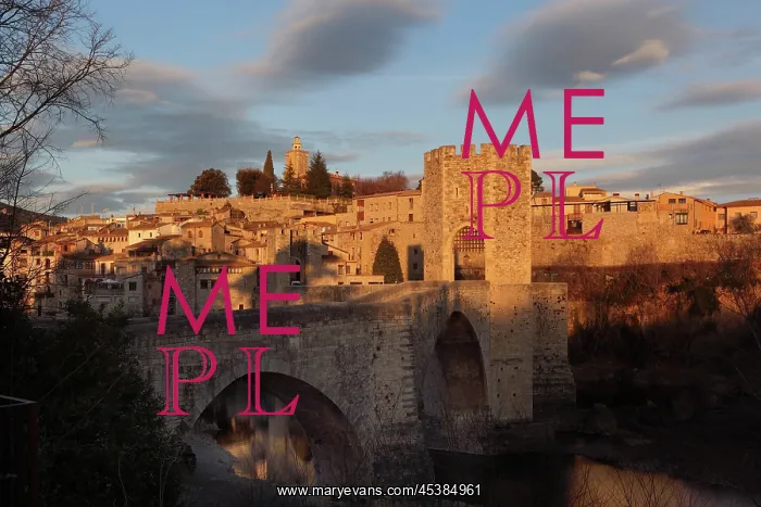 : Romanesque bridge over the Fluvia river, Besalu : Romanesque bridge over the Fluvia river, Besalu