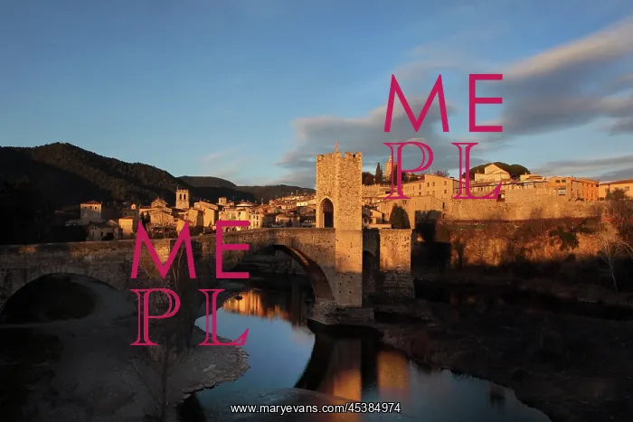 : Romanesque bridge over the Fluvia river, Besalu : Romanesque bridge over the Fluvia river, Besalu
