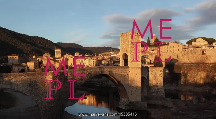 : Romanesque bridge over the Fluvia river, Besalu : Romanesque bridge over the Fluvia river, Besalu
