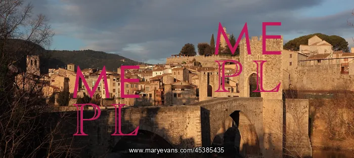 : Romanesque bridge over the Fluvia river, Besalu : Romanesque bridge over the Fluvia river, Besalu