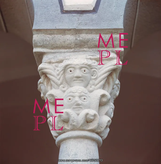 : Detail from a romanesque cloister : Detail from a romanesque cloister