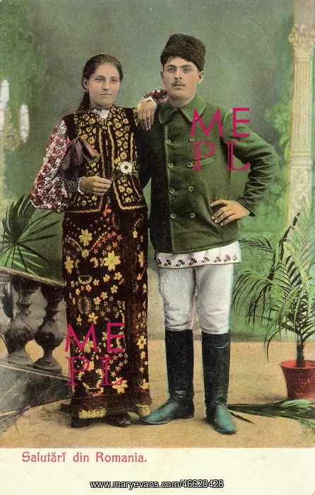 : Romanian Couple - Traditional Costume : Romanian Couple - Traditional Costume