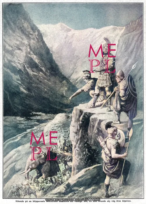 : Romans Watching Hannibal iin the Alps : Romans Watching Hannibal iin the Alps