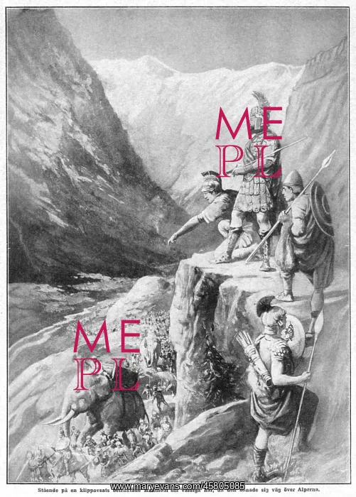 : Romans Watching Hannibal iin the Alps : Romans Watching Hannibal iin the Alps