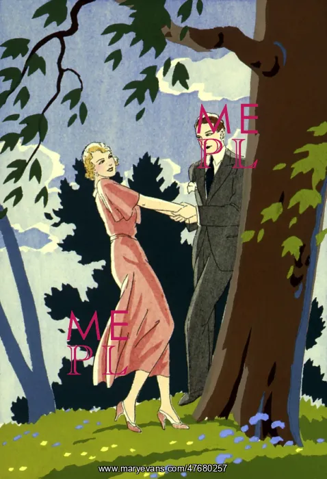 : Romantic Couple by a Tree : Romantic Couple by a Tree