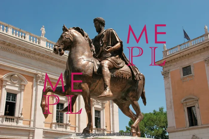 : Rome. Equestian Statue of Emperor Marcus Aurelius. Piazza Ca : Rome. Equestian Statue of Emperor Marcus Aurelius. Piazza Ca