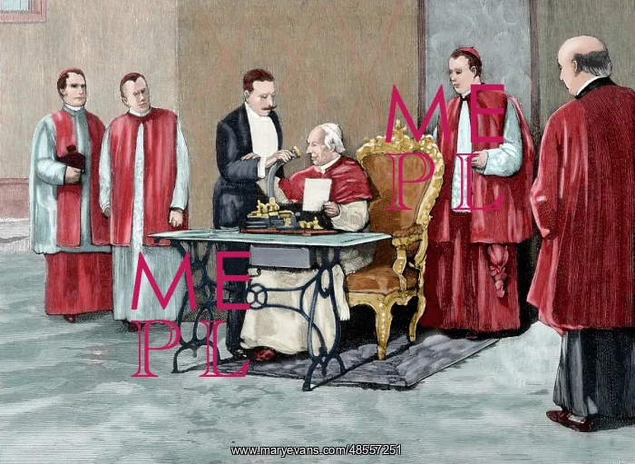 : Rome. Pope Leo XIII directs a phonograph message to the Amer : Rome. Pope Leo XIII directs a phonograph message to the Amer