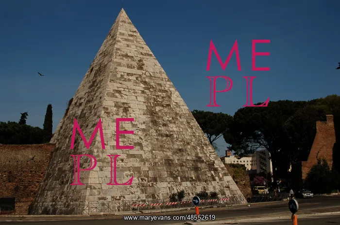 : Rome. Pyramid of Cestius : Rome. Pyramid of Cestius