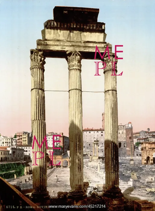 : Rome, Ruins of Temple of Castor and Pollux, ? : Rome, Ruins of Temple of Castor and Pollux, ?