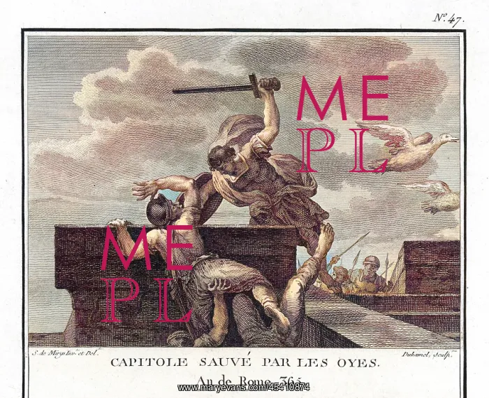 : Rome saved from Gauls by geese : Rome saved from Gauls by geese