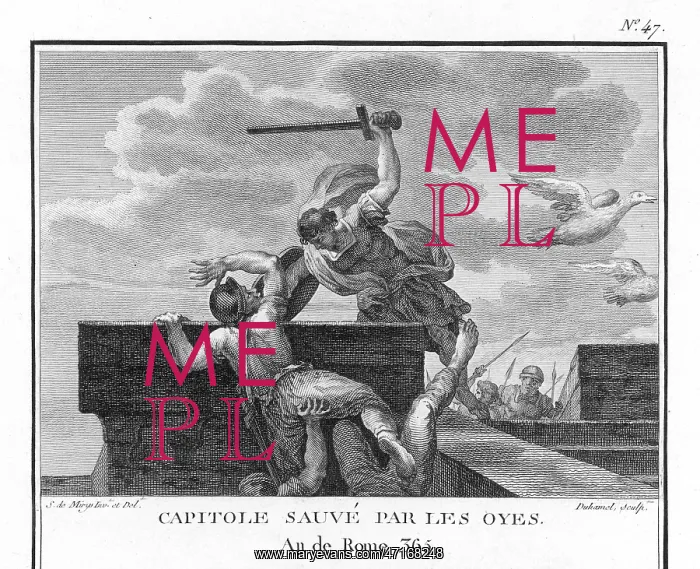 : Rome saved from Gauls by geese : Rome saved from Gauls by geese