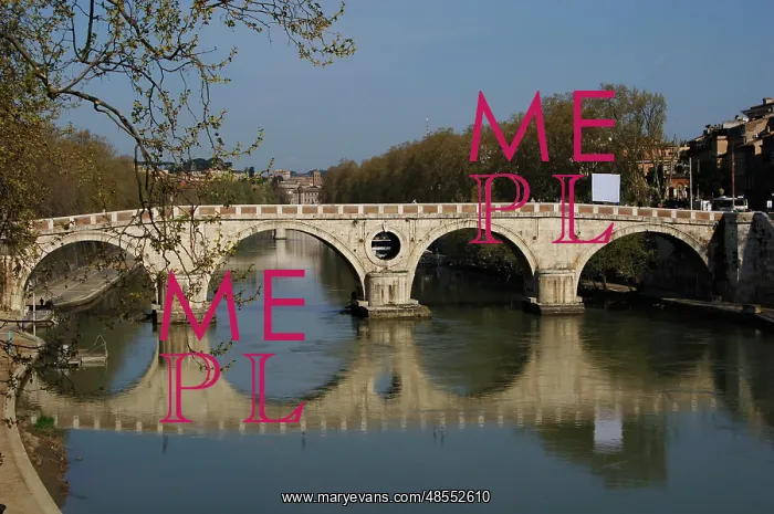 : Rome. Sisto Bridge on the river Tiber : Rome. Sisto Bridge on the river Tiber