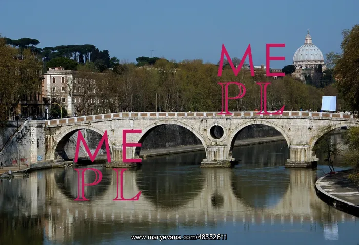 : Rome. Sisto Bridge on the river Tiber : Rome. Sisto Bridge on the river Tiber