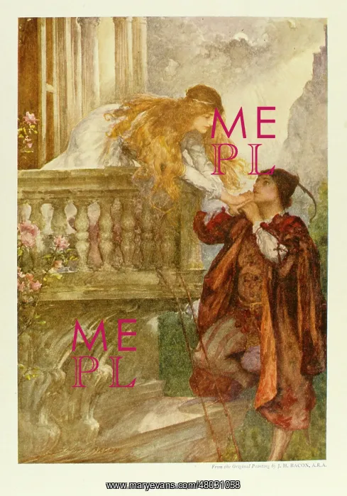 : Romeo and Juliet, balcony scene : Romeo and Juliet, balcony scene