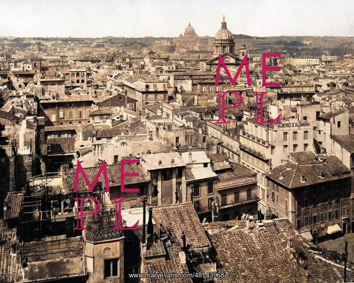 : Rooftop view of Rome, Italy : Rooftop view of Rome, Italy