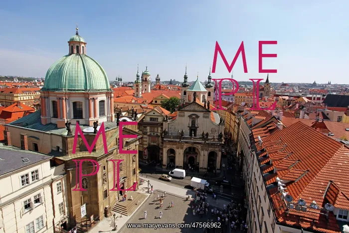 : Rooftops of the Prague skyline : Rooftops of the Prague skyline