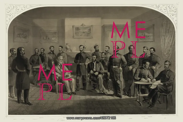 : The room in the McLean House, in which General : The room in the McLean House, in which General