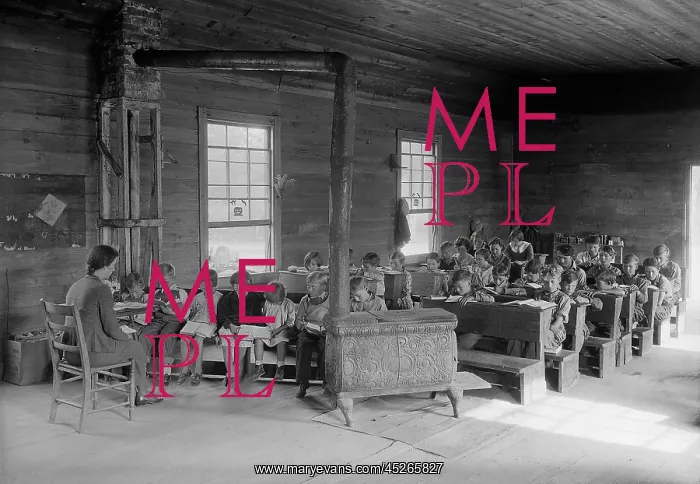 : One room school with 28 students of various ages : One room school with 28 students of various ages