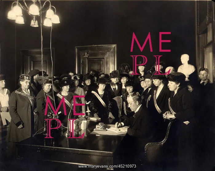 : A room full women wearing Votes for Women ? : A room full women wearing Votes for Women ?