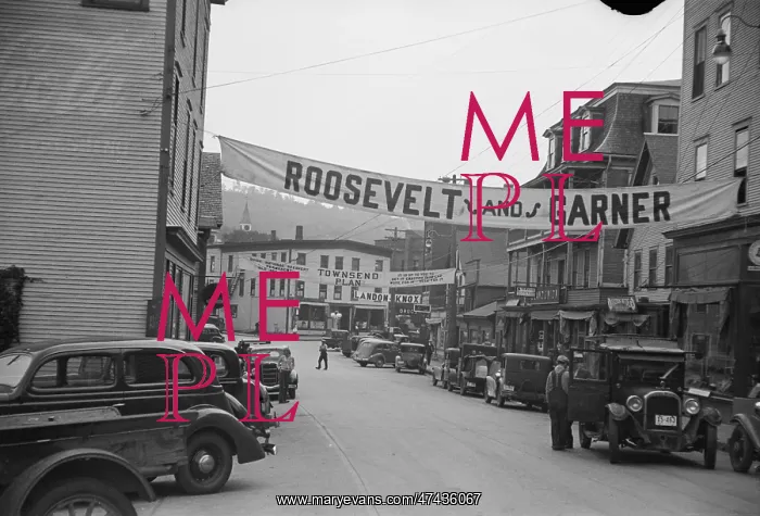 : Roosevelt banner, Hardwick, Vermont : Roosevelt banner, Hardwick, Vermont