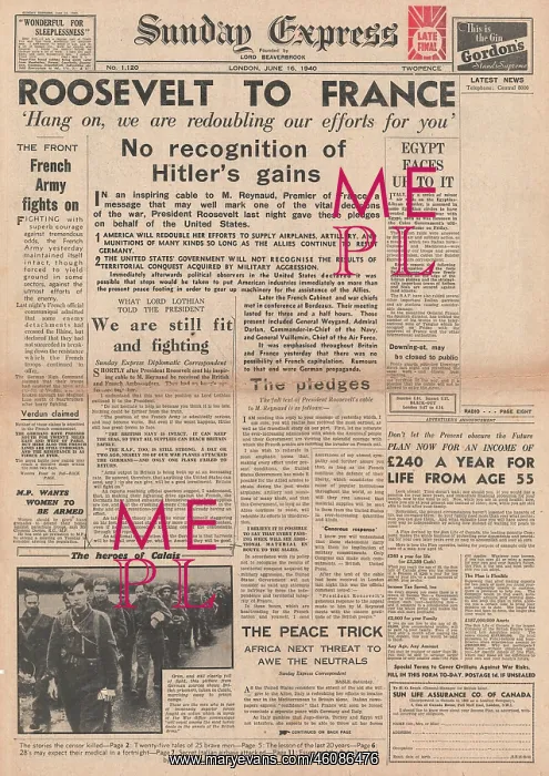 : Roosevelt pledges to send arms to the Allies : Roosevelt pledges to send arms to the Allies