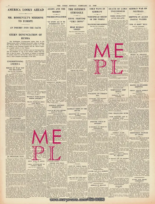 : Roosevelt sends peace envoy to Europe : Roosevelt sends peace envoy to Europe