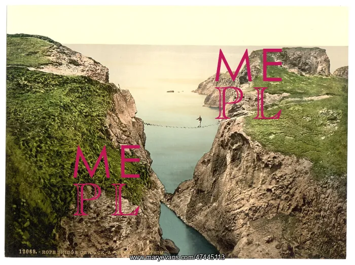 : Rope Bridge, Carrick-a-Rede. County Antrim, Ireland : Rope Bridge, Carrick-a-Rede. County Antrim, Ireland