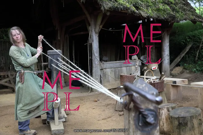 : Ropemaker, Chateau de Guedelon, Treigny, Burgundy, France : Ropemaker, Chateau de Guedelon, Treigny, Burgundy, France