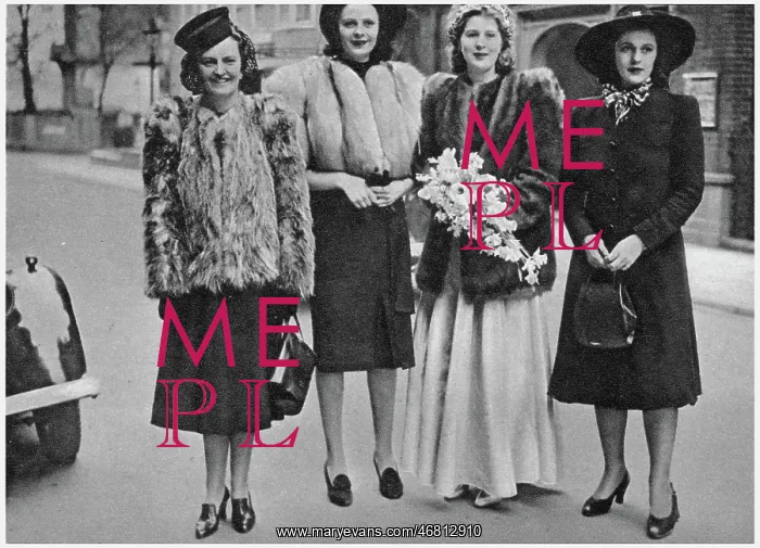 : Rosalind Cubitt at a wedding, 1941 : Rosalind Cubitt at a wedding, 1941