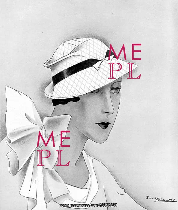 : Rose Descat hat drawn by Paul Valentin : Rose Descat hat drawn by Paul Valentin