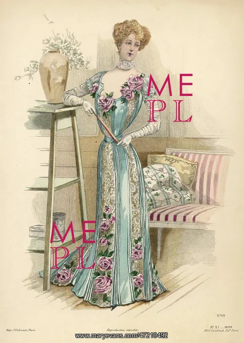 : Rose Dress 1899 : Rose Dress 1899