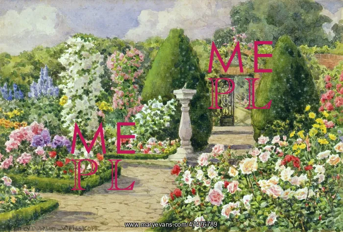 : Rose Garden with Sundial : Rose Garden with Sundial