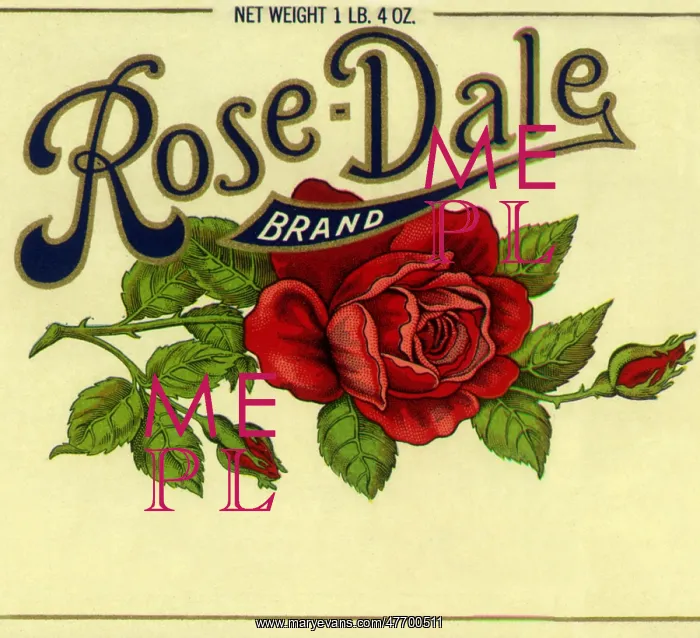  : Rose on Vegtable Label