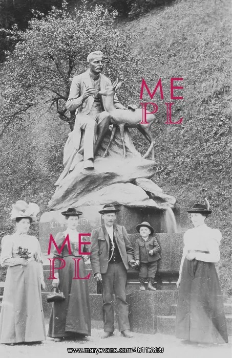 : Rosegger monument in Kapfenberg. About 1900. Photograph : Rosegger monument in Kapfenberg. About 1900. Photograph