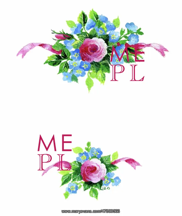 : Roses, forget-me-nots and pink ribbons : Roses, forget-me-nots and pink ribbons