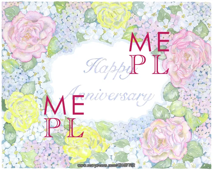 : Roses and Hydrangeas Happy Anniversary : Roses and Hydrangeas Happy Anniversary