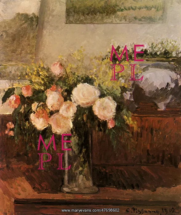  : Roses from Nice, by Camille Pissarro