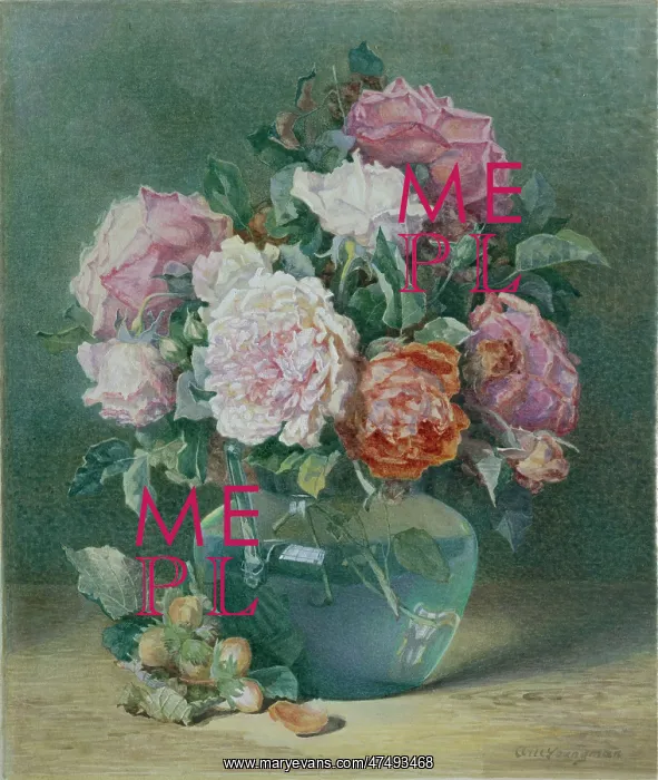 : Roses ' Roses in a Blue Vase : Roses ' Roses in a Blue Vase