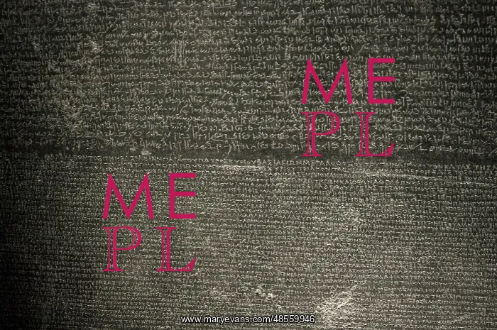 : The Rosetta Stone. Demotic and Greek scripture : The Rosetta Stone. Demotic and Greek scripture
