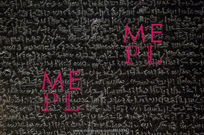  : The Rosetta Stone. Demotic scripture