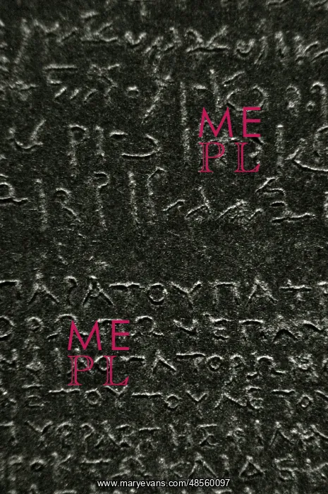 : The Rosetta Stone. Hieroglyphical and demotic scripture : The Rosetta Stone. Hieroglyphical and demotic scripture