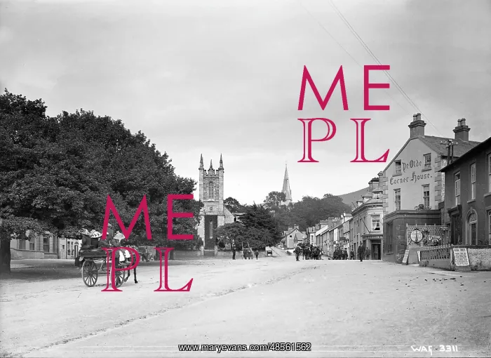 : Rostrevor - a view of the square with a public house to the right : Rostrevor - a view of the square with a public house to the right