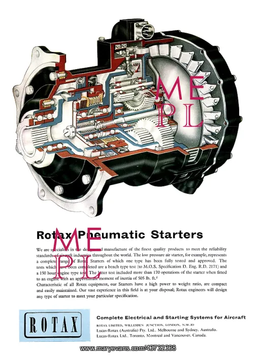 : Rotax Pneumatic Starters : Rotax Pneumatic Starters