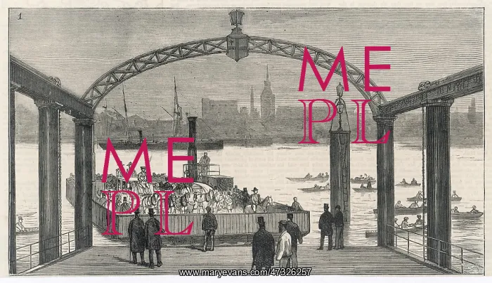 : ROTHERHITHE FERRY 1877 : ROTHERHITHE FERRY 1877
