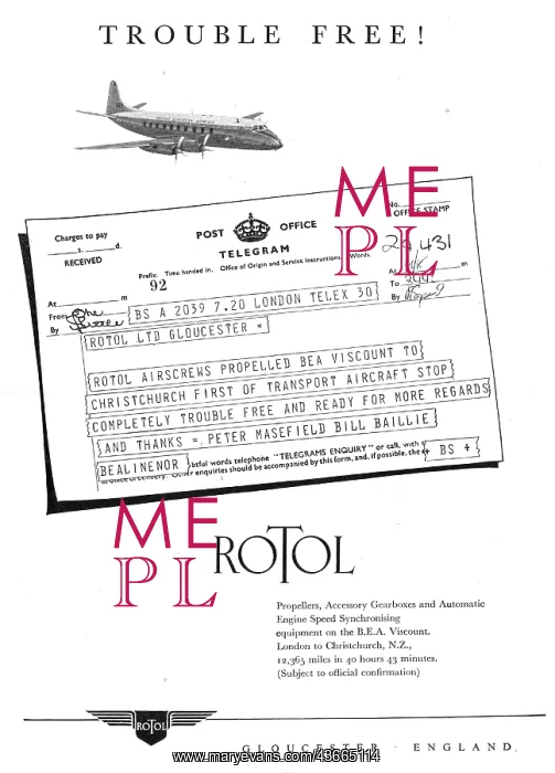  : Rotol Propellers, Accessory Gearboxes & Equipment