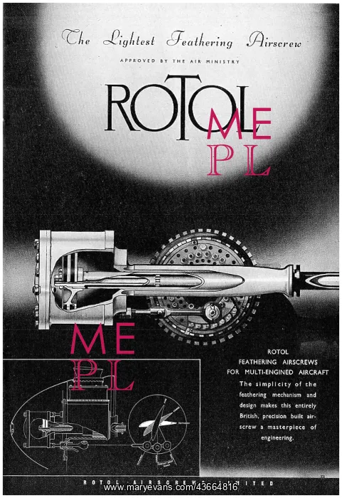 : Rotol Variable Pitch Feathering Airscrews - Rotol Propellers : Rotol Variable Pitch Feathering Airscrews - Rotol Propellers