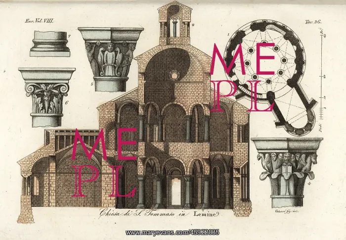 : The Rotunda of Saint Thomas, Lombardy, 1823 : The Rotunda of Saint Thomas, Lombardy, 1823
