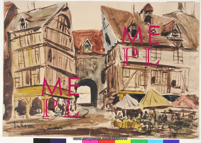 : In Rouen (1846). Moore, James 1819 - 1883 : In Rouen (1846). Moore, James 1819 - 1883